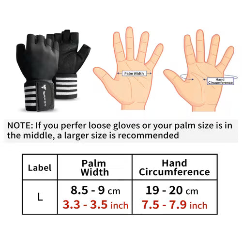 1 Pair Professional Fingerless Weightlifting Gloves